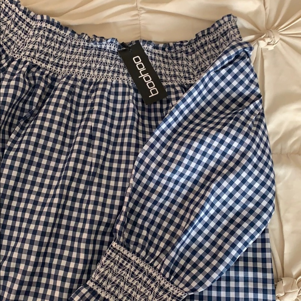 *TWT* Blue gingham shift dress